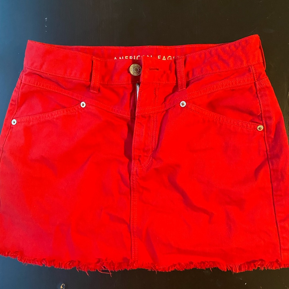 American Eagle High Rise Denim Skirt